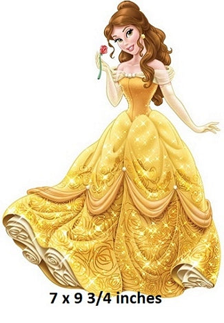Sparkle Belle Wall Decal Beauty and the Beast Princess Removable Sticker Walt Disney Princesses Peel and Stick Home Decor Art 7 x 9.75 inches