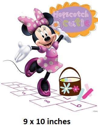 Minnie Mouse Wall Decal Pink Bow Removable Sticker Walt Disney Peel and Stick Home Decor Art 9 x 10 inches