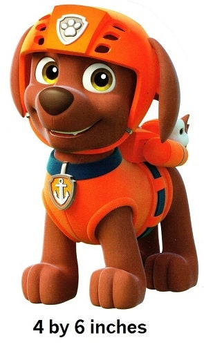 Zuma Paw Patrol Water Rescue Pup Wall Decal Removable Sticker Boy Pup Peel and Stick Art 4 x 6 inches